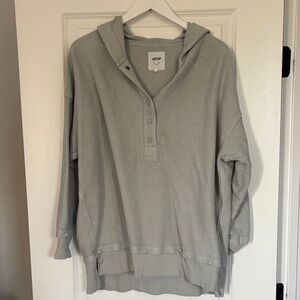 Aerie Light Gray Hooded Sweatshirt